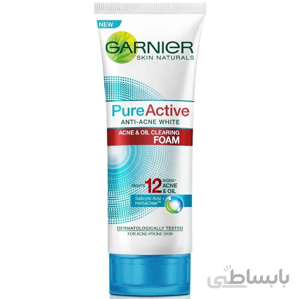 فوم شستشوی صورت گارنیر پیور اکتیو ضد جوش Pure Active Anti Acne