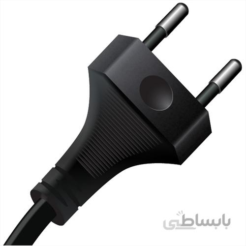 دو شاخه برق همراه با سیم