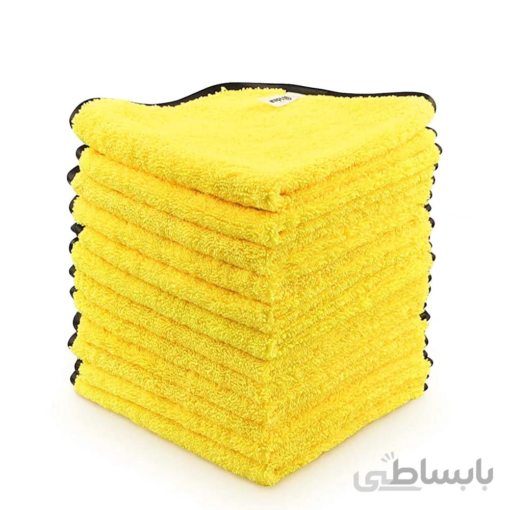 حوله ریز الیاف میکروفایبر 40*40 بسته 20 عددی