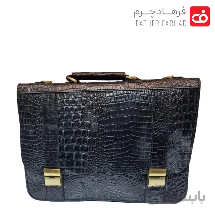 کیف اداری دوقفل چرم طبیعی تبریز