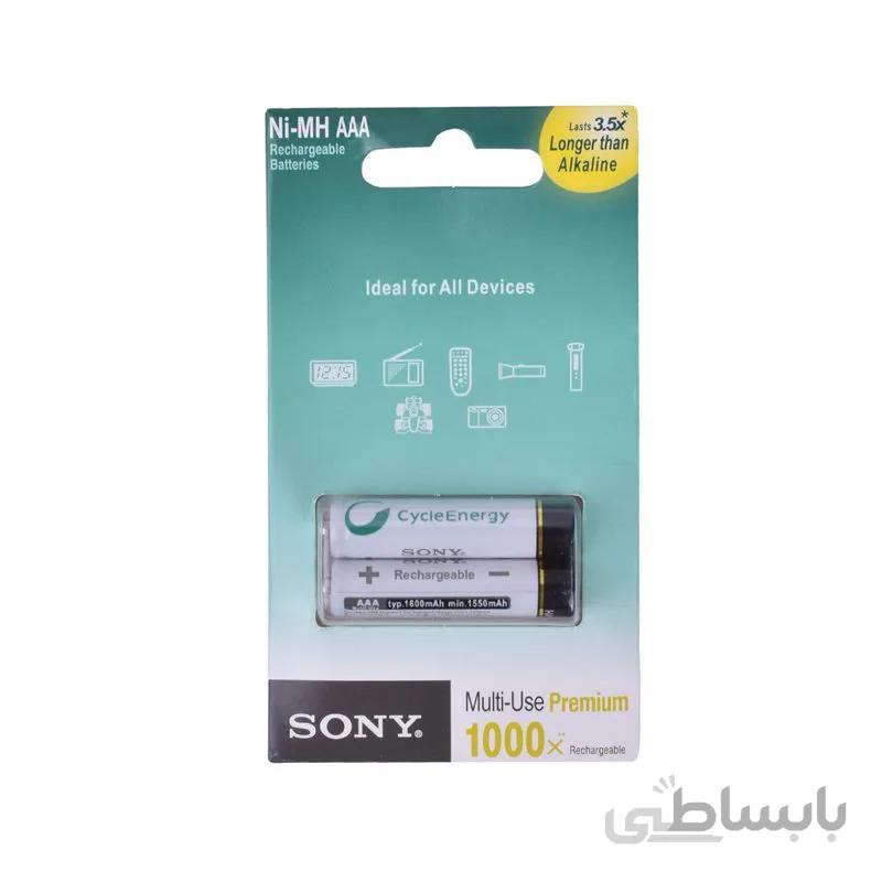 باتری نیم قلمی قابل شارژ سونی مدل NH-AAA HR6 بسته 2 عددی