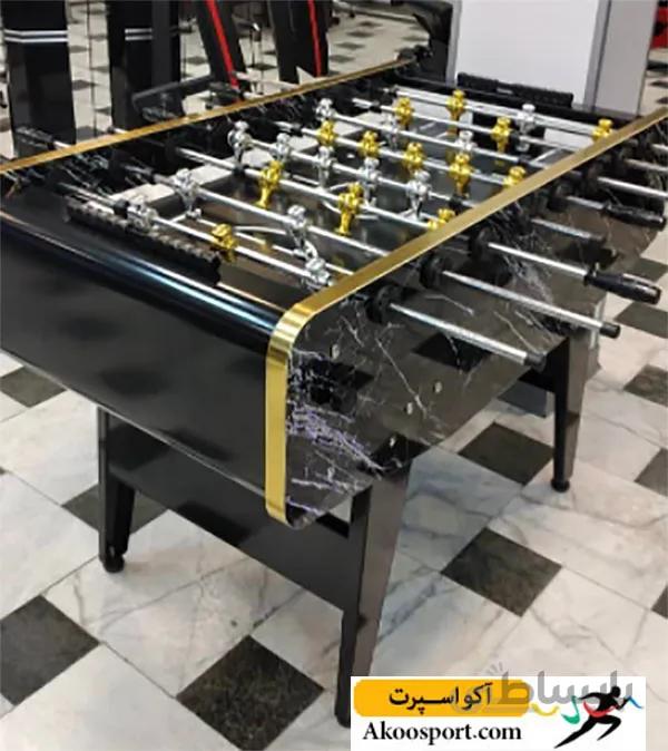فوتبالدستی کف شیشه کله فلزی کلاسیک مدل f119 پایه ثابت مشکی رعد نقره