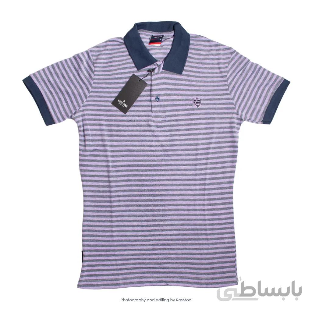 پولوشرت بنفش راه راه ترک-eden time zebra purple