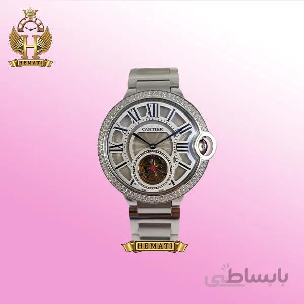 ساعت کارتیر اتوماتیک مردانه بالن بلو CARTIER AUTOMATIC BALLON BLEU نقره ای