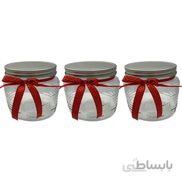 بانکه شیشه ای سایز کوچک بسته سه عددی کد 620