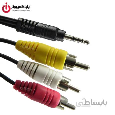 کابل مبدل صدا و تصویر جک 3.5 میلی متری به RCA برند دی نت به طول 1.5 متر