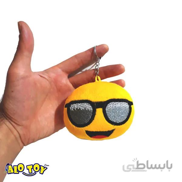 آویز پولیشی ایموجی مدل عینک دودی