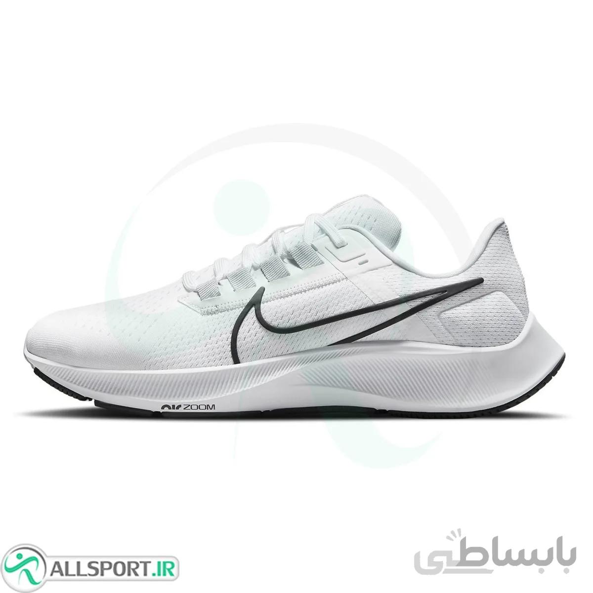 کتانی رانینگ مردانه نایک سفید طرح اصلی Nike Air Zoom Pegasus 38 White