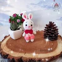 عروسک بافتنی آویز خرگوش بانی ( کد 90037 )