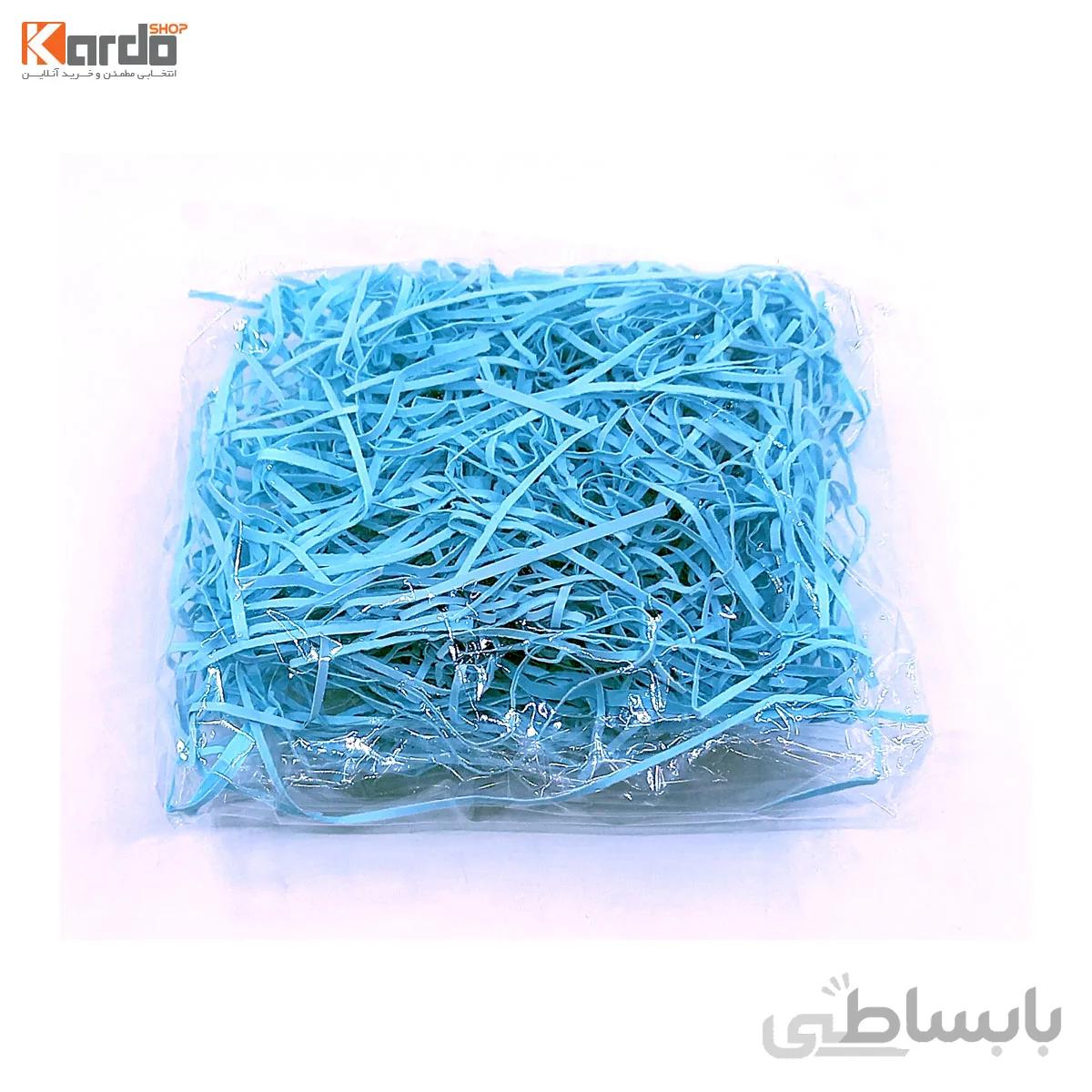 پوشال کاغذی تزئین کادو (آبی ریز)