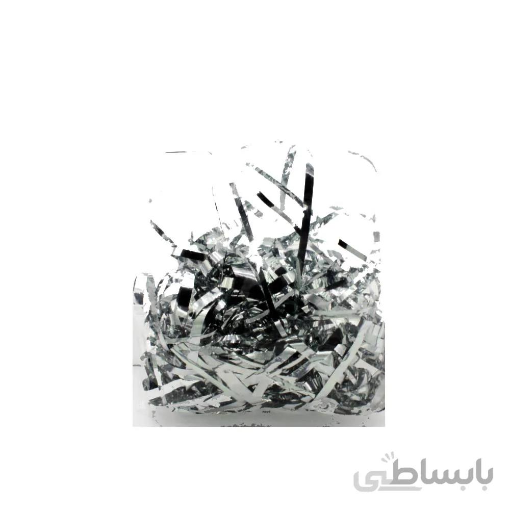 پوشال هدیه نقره ای براق 6 گرمی