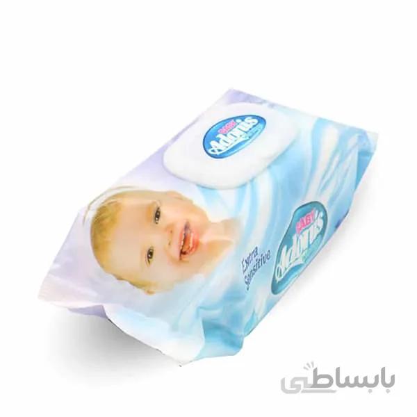 دستمال مرطوب کودک آدونیس پاکتی ۱۲۰ برگی