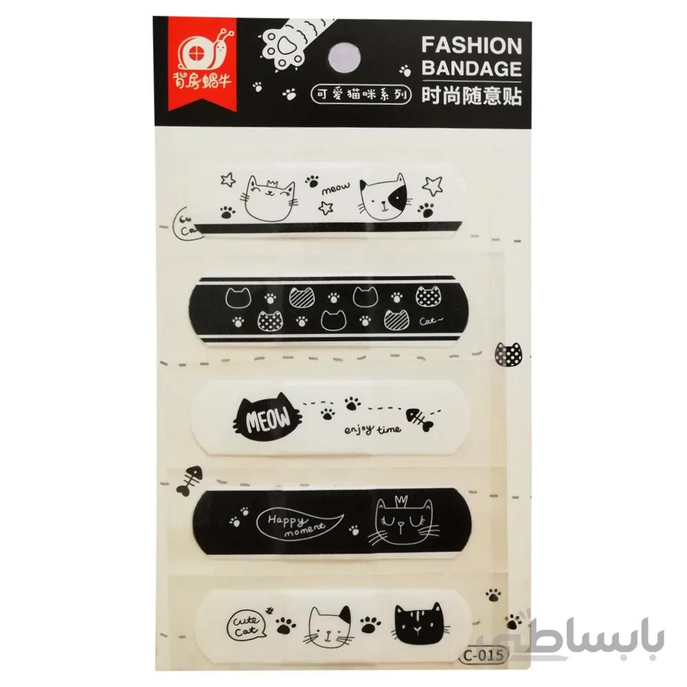 چسب زخم طرح گربه کد C-015 بسته 5 عددی