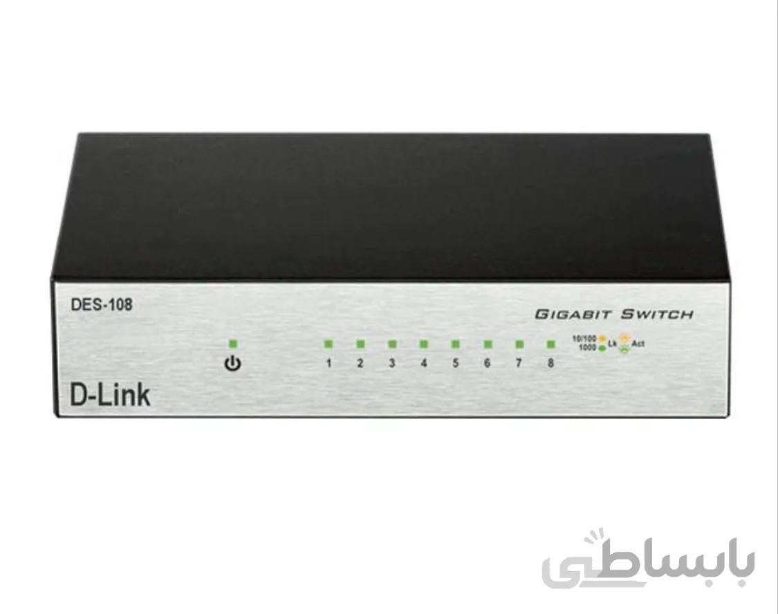 سوییچ 8 پورت دسکتاپی دی-لینک مدل DES-108