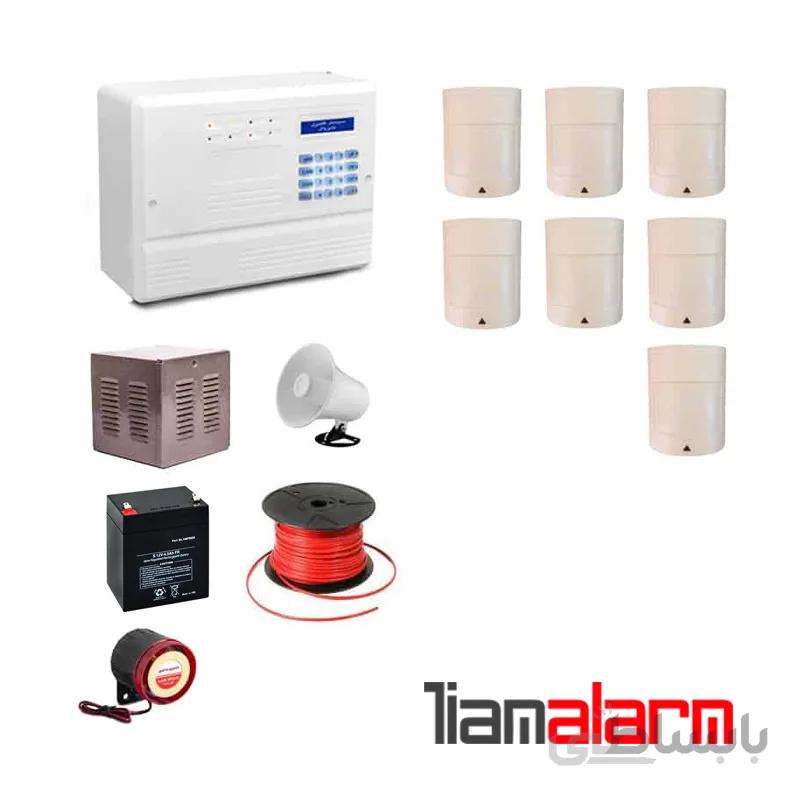 پکیج دزدگیر اماکن باسیم مدل فایروال سیم کارتی و تلفنی F10P7