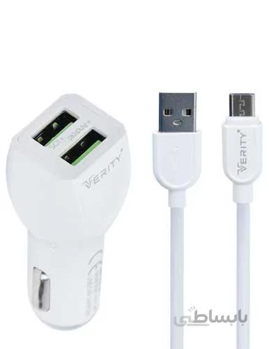 شارژر فندکی Verity C-1115 با کابل Micro USB
