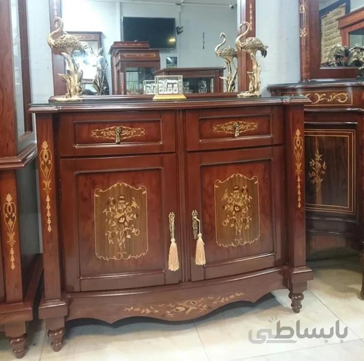 آینه کنسول چوبی مدل دو درب کاسپین کد ۱۰۲۰۰۳