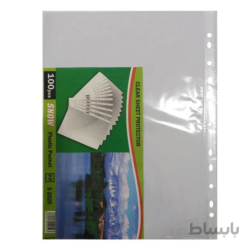 کاور کاغذ پلاستیکی A4 اسنو Snow بسته 100 عددی