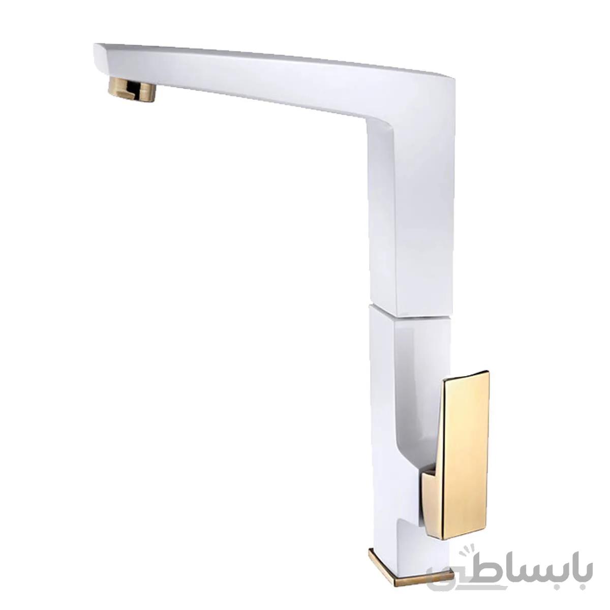 شیر اشپزخانه فانتوم سفید طلایی اوج ا Phantom White kitchen tap
