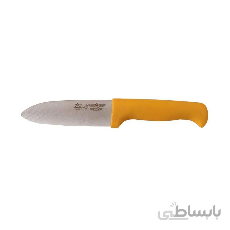 چاقو قصابی حیدری دسته زرد
