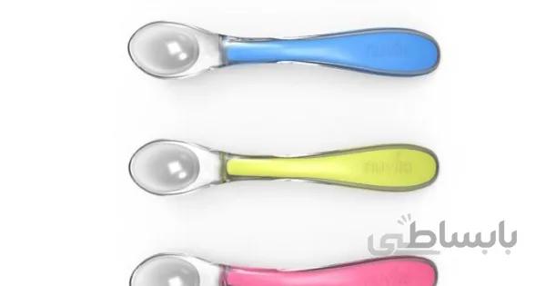 قاشق دوعددی سیلیکونی کودک نوویتا