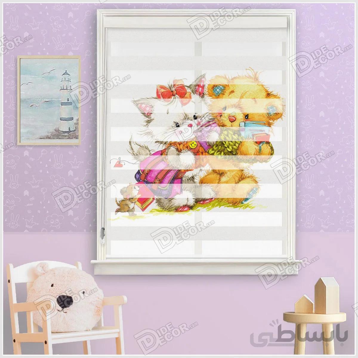 پرده زبرا چاپی کودک کد ZKP-34