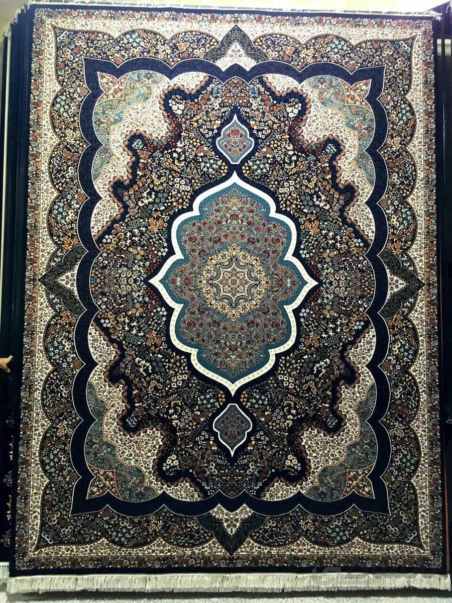فرش طرح نازلی سرمه ای وزرا ۷۰۰شانه ا Vozaracarpet