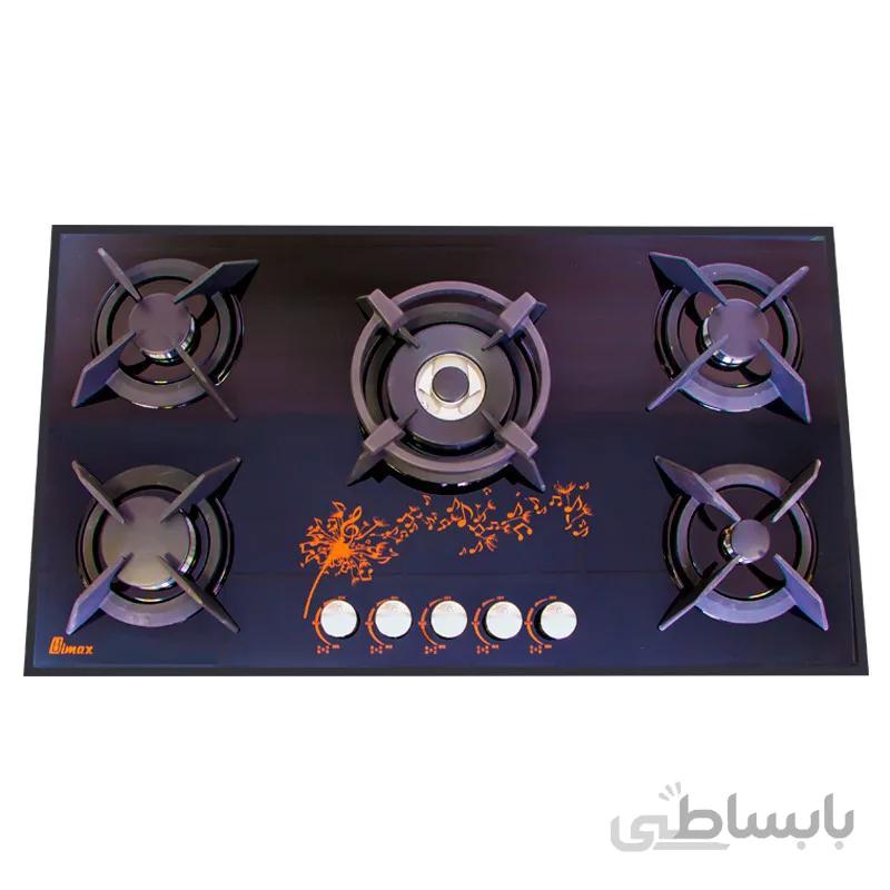 اجاق گاز صفحه ای بیمکث 5 شعله مدل MG 0063 ملودی آینه ای ا BIMAX MG 0063 MELODY GAS STOVE