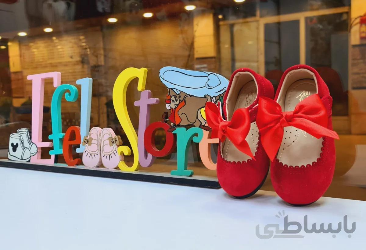 کفش مجلسی مخمل قرمز ژاکلین