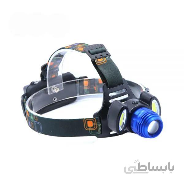 چراغ پیشانی ۳لامپ مدل Rotary Zoom Battery head light