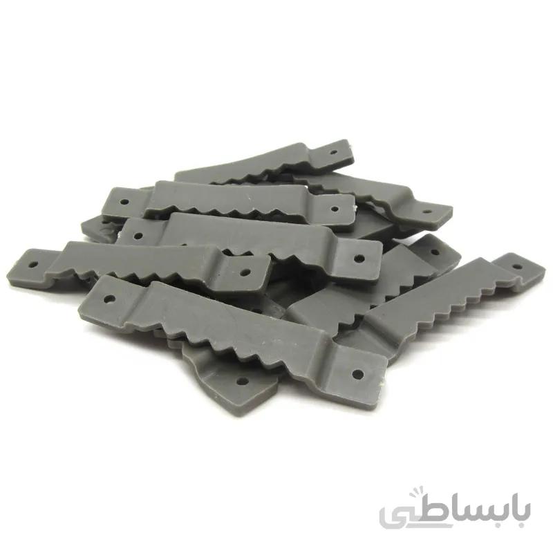 بست تابلو دندانه دار پلاستیکی طول 62 میلی متر بسته 20 عددی