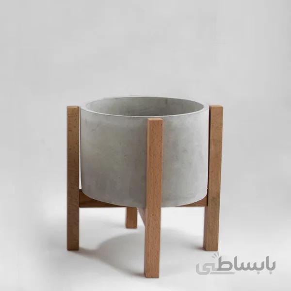 گلدان بتنی پایه دار بزرگ