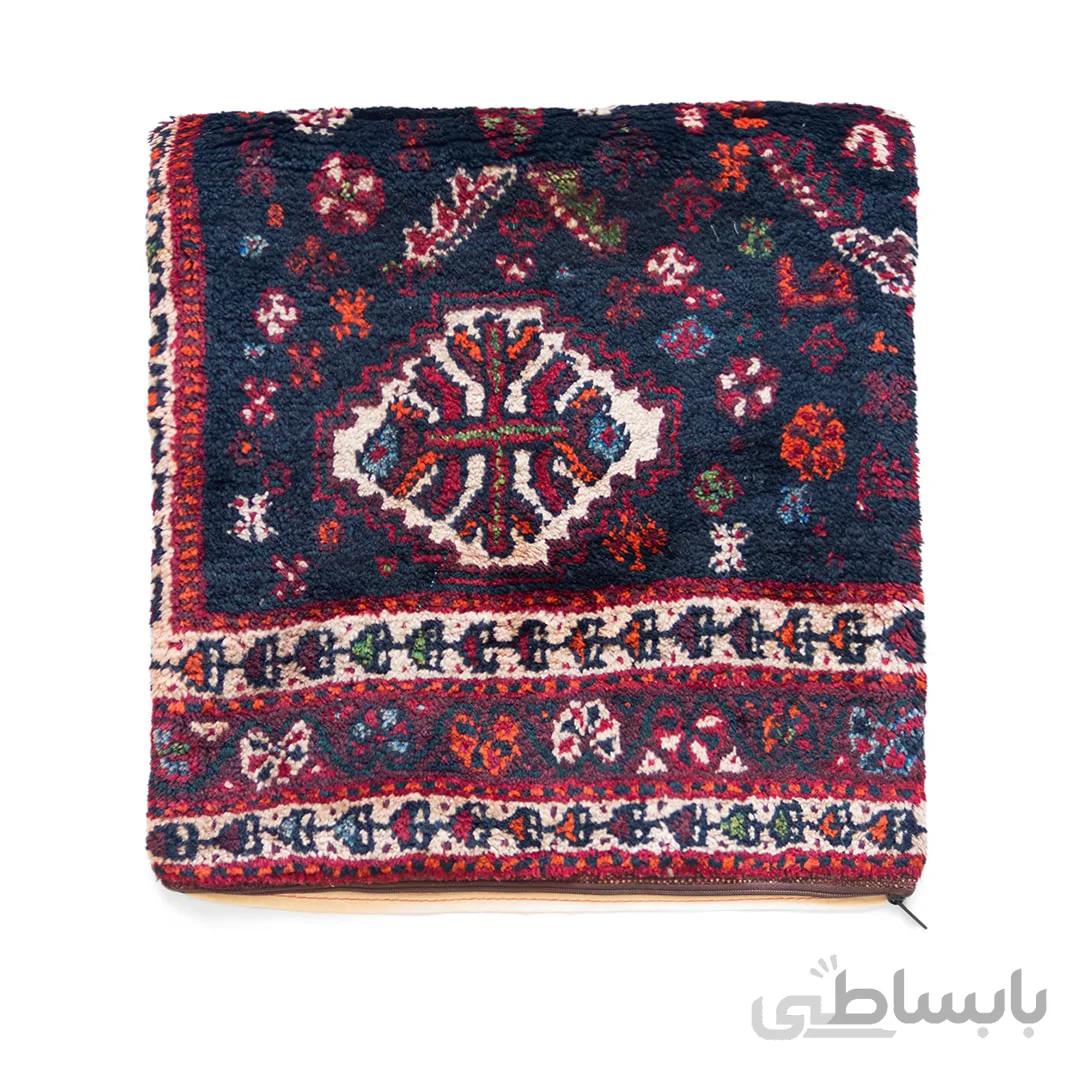 کوسن فرش دستباف عشایری 50 50 سانتی