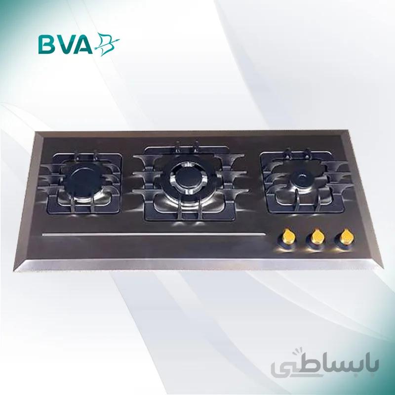 گاز صفحه ای سه شعله استیل مدل S302 | بیوامارکت