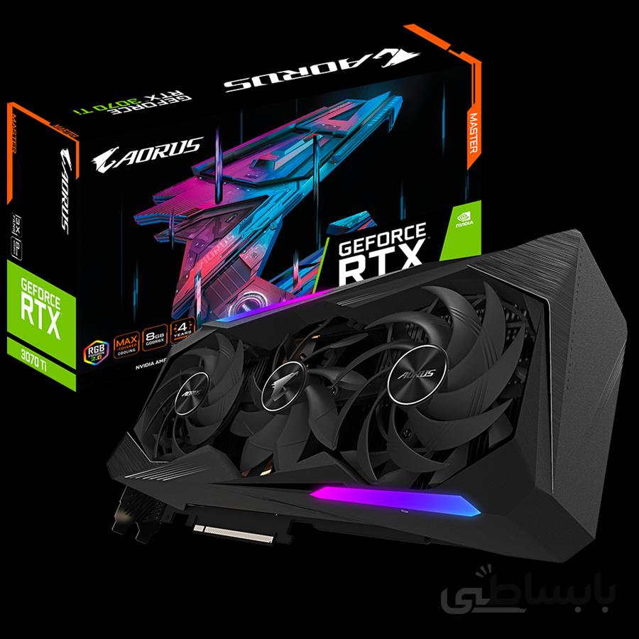 کارت گرافیک گیگابایت مدل AORUS GeForce RTX™ 3070 Ti MASTER 8G حافظه 8 گیگابایت ا GIGABYTE AORUS GeForce RTX™ 3070 Ti MASTER 8G Graphics Card