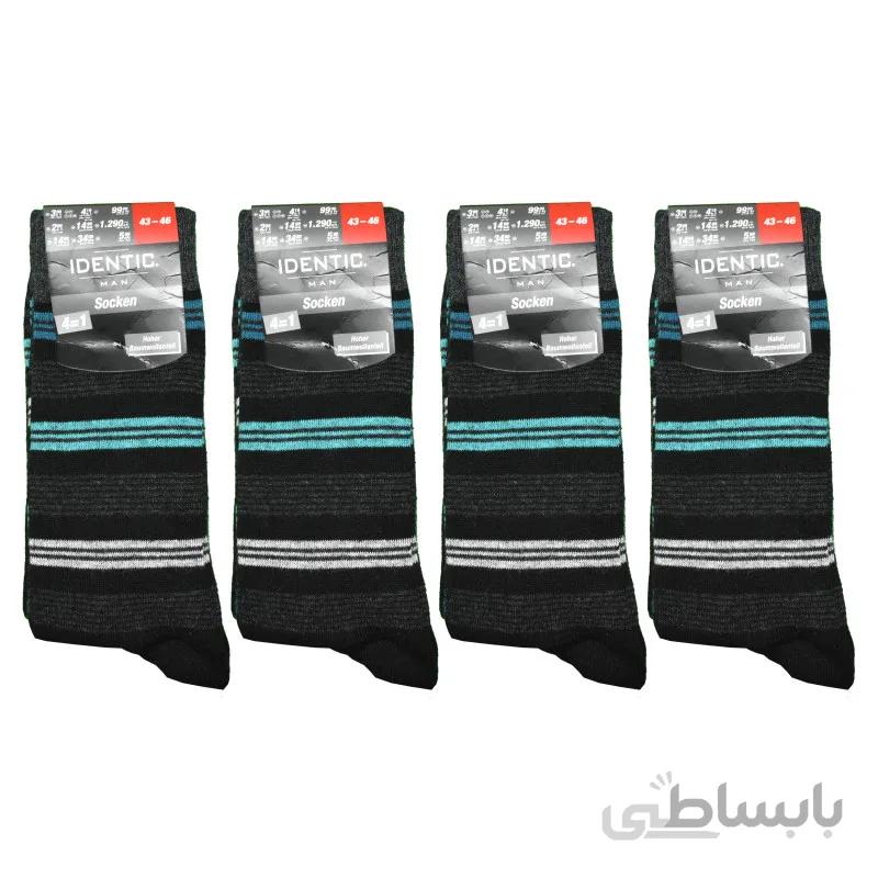 جوراب مردانه آیدنتیک مدل I-4904 بسته 4 عددی