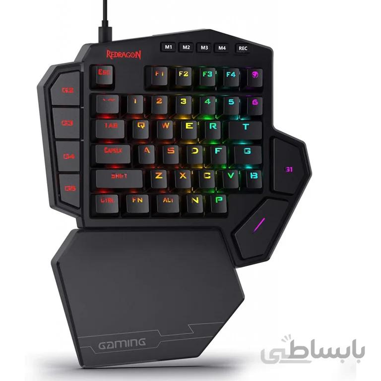کیبورد گیمینگ با سیم ردراگون مدل دیتی K585 One-Handed ا Redragon Diti K585 One-Handed With Blue Mechanical Switch Wired Gaming Keyboard