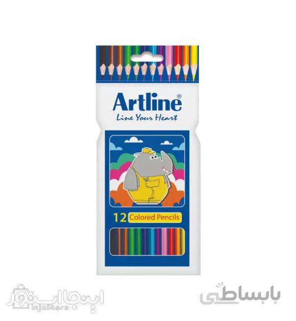 مداد رنگی 12 رنگ جعبه مقوایی آرت لاین