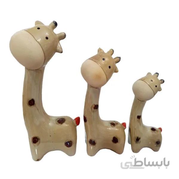 مجسمه مدل خانواده زرافه مجموعه 3 عددی