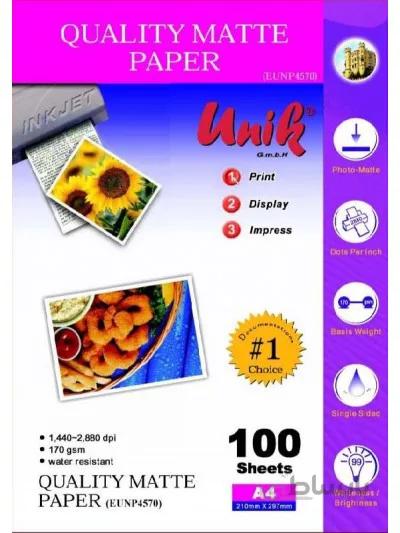 کوتد 170 گرم 100برگی Unik- A4