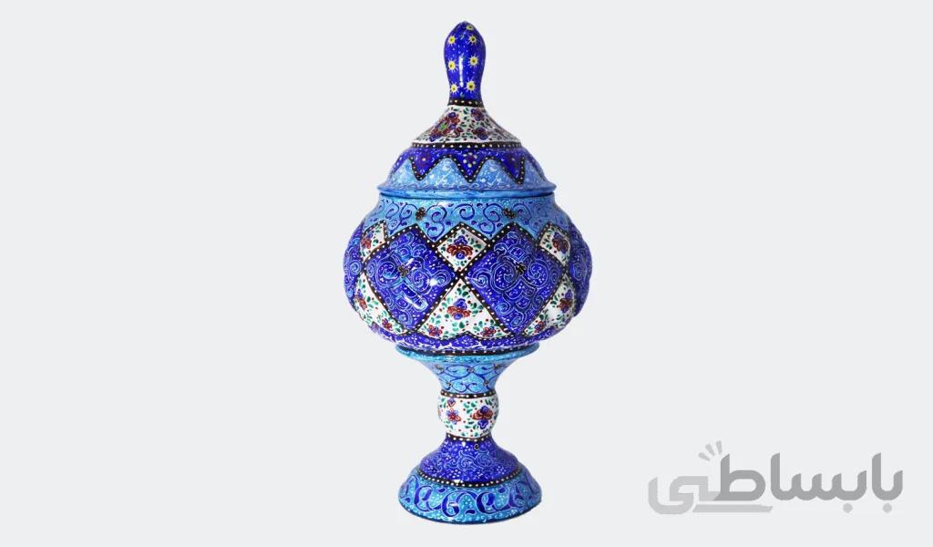 قندان پایه دار اسلیمی ختایی کد 483381