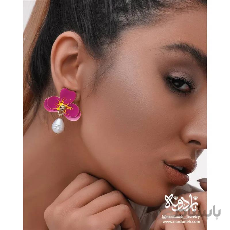 گوشواره فانتزی ارکیده _ 02