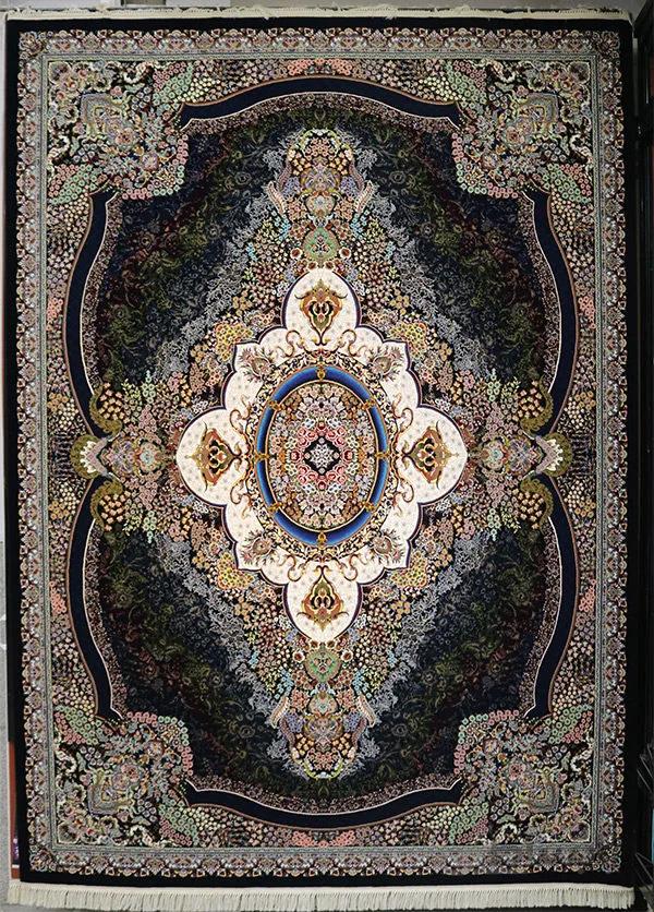 فرش کاشان 1000 شانه طرح ترلان