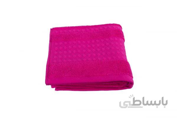 حوله دستی Bera Home طرح خالدار رنگ صورتی