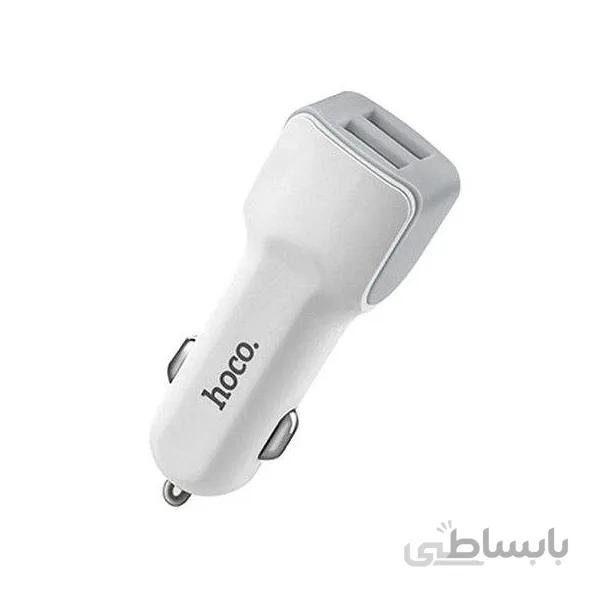 شارژر فندکی هوکو مدل HOCO Z23 به همراه کابل Lightning ا HOCO Z23 Car Charger With Lightning Cable