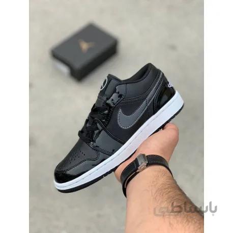 کتانی نایک ایرجردن وان دخترانه مشکی air jordan 1 low