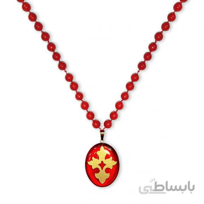 گردنبند طلاکوب مرجان RB04