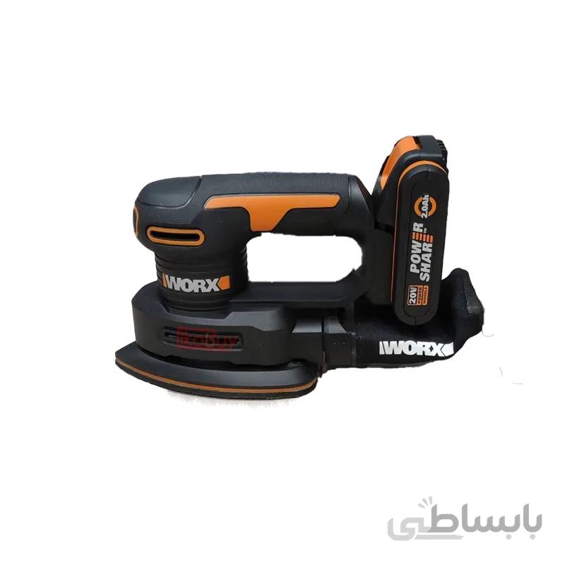سنباده لرزان شارژی 20 ولت برند ورکس مدل WX822.9 ا Rechargeable vibrating sandpaper WX822.9