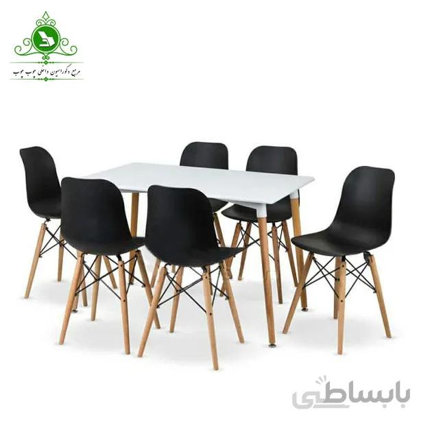 میز ناهارخوری شش نفره مدل آرین مستطیلی