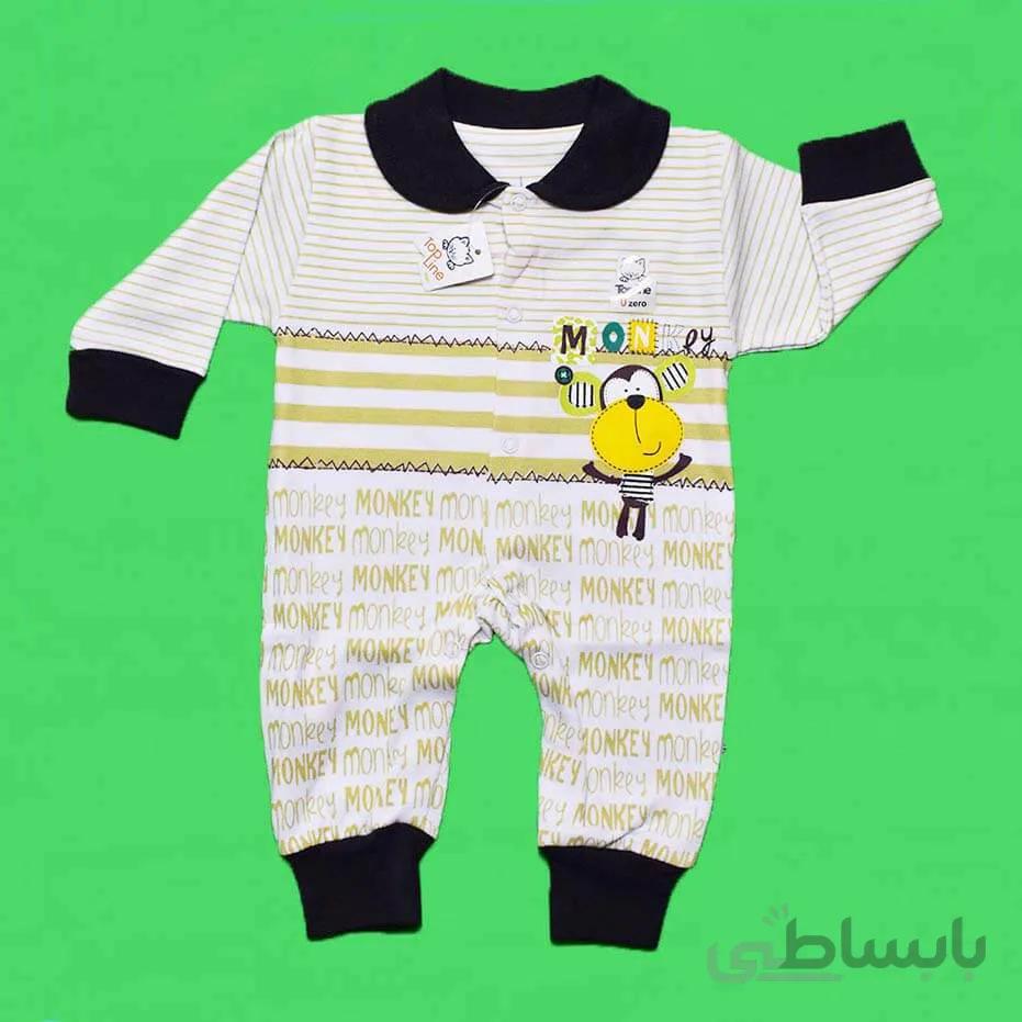 سرهمی پسرانه تاپ لاین طرح میمون کد 1120